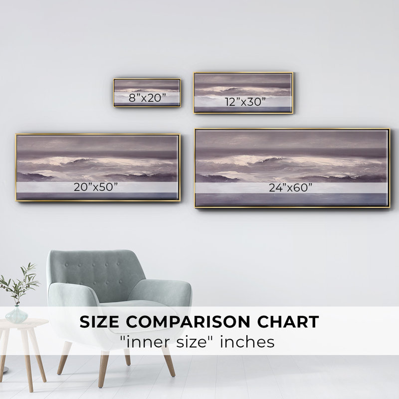 Gentle Seas- Framed Canvas, 8" H x 20" W