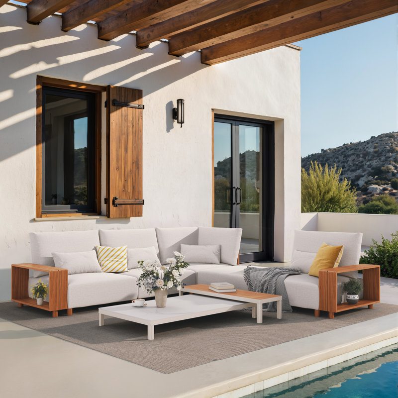 Yanali 7-Pieces Patio Aluminium Conversation Sets