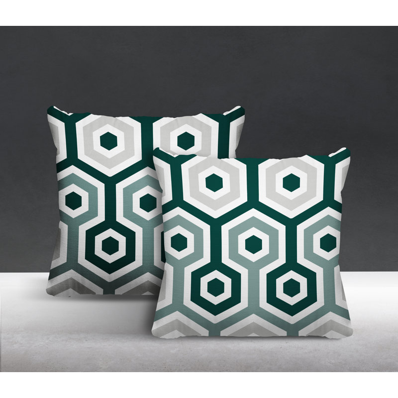  Coussin intérieur / extérieur, L 15 po x H 15 po, Émeraude