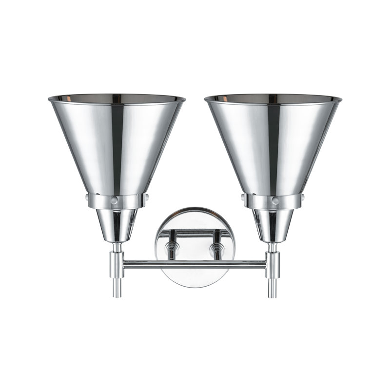 Gayle 2 - Light Dimmable Vanity Light, 4 Watt Vintage LED Bulb, Polished Chrome, Polished Chrome