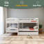 Lit simple en L avec lit gigogne-111260522