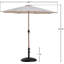 Chavelle Fabric / Aluminum Patio Umbrella With Base Sets-1843393603-1843393614