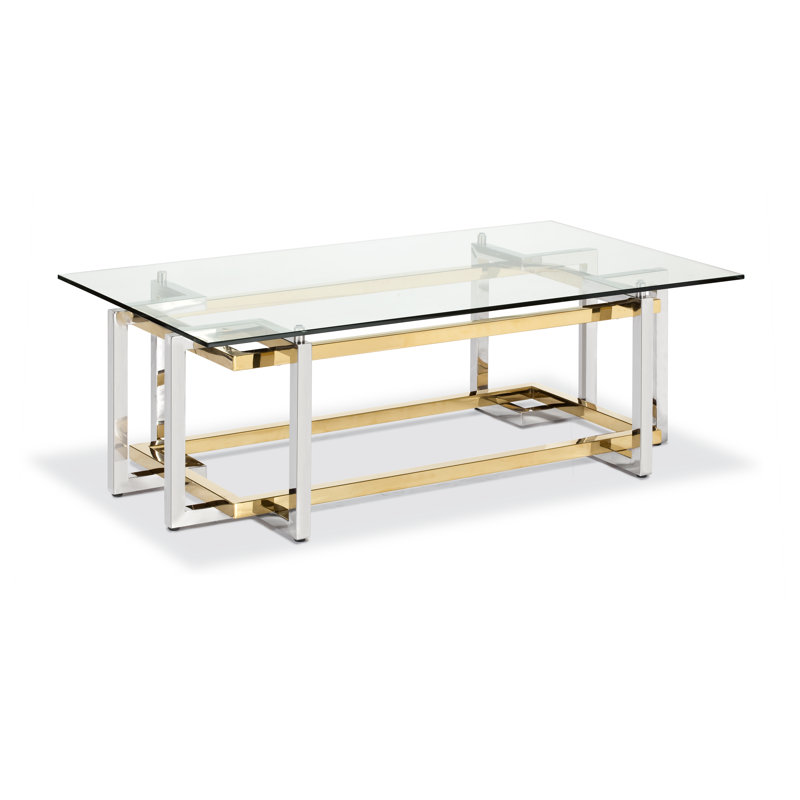 Temple Cloud Glass Top Coffee Table