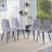 Set Of 4 Fabric-Back And Metal Combined Spoon Chairs - Perfectly Matching Minimalist And Scandinavian Style Homes-1462635359