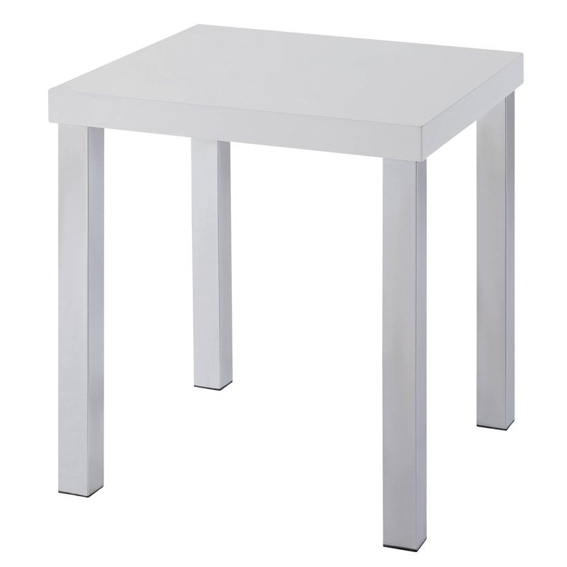 High Gloss  Chrome End Table