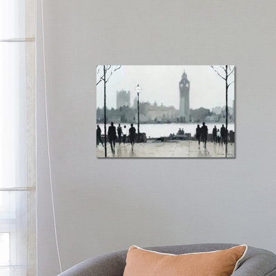 Morning London 1 Piece Wrapped Canvas Wall Art