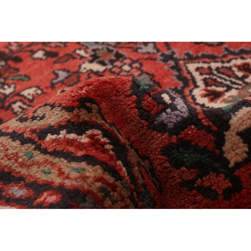 Tapis de couloir unique en laine de style années 1990 3 pi 9 po x 11 pi Hemali