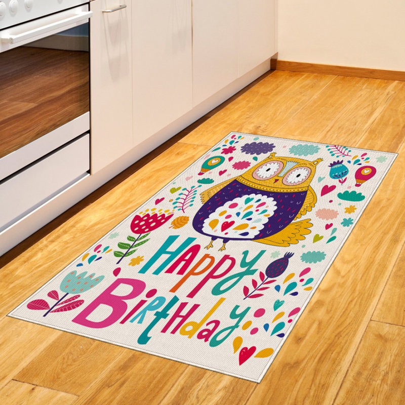 Owl High Density Long Fiber Poly Threads Decorative Area Rug Carpet, Rectangle 2'7" x 5'