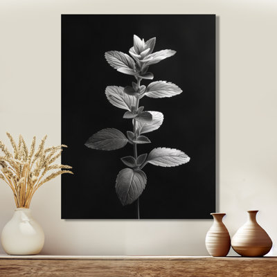 Élégante silhouette gris eucalyptus monochrome I - Eucalyptus, art mural, art mural, salon