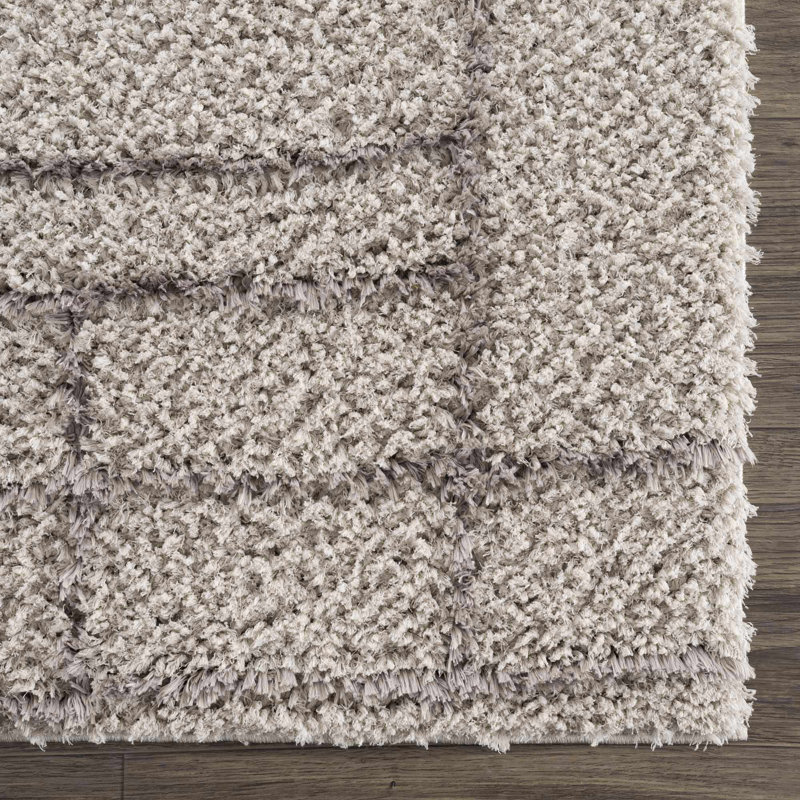 Juwaria Abstract Cream Area Rug, Rectangle 2' x 3'