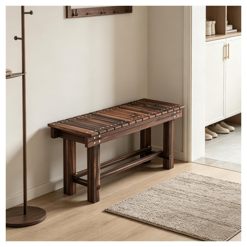 Banc de jardin en bois avec finition carbone pour terrasse et terrasse