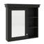Armoire à pharmacie murale contemporaine 30 "x 28" avec miroir, espace de rangement et tablettes ouvertes-970081708