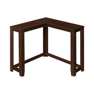 Modern Living Room Accent, Narrow Corner, Brown Laminate, Contemporary Design Accent Console, Corner Table, Stylish