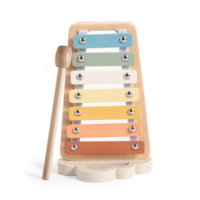 Cloud-Shaped Wooden Xylophone with Mallet