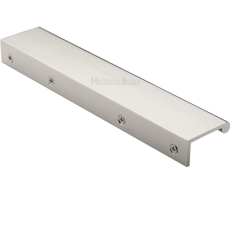 Heritage Brass EPR Edge Pull Cabinet Handle 20cm, Polished Nickel
