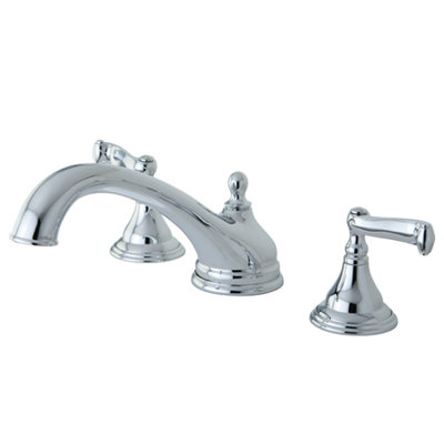 Robinet de baignoire romaine à 3 poignées et 3 poignées Kingston Brass