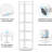 70.87" Tall 6-Tier  White Corner Bookshelf Storage Shelf For Living Room & Office-1706710606