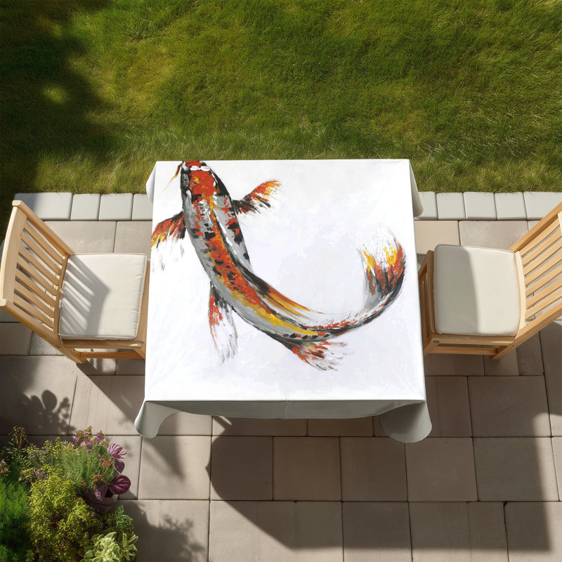 Butterfly Koi Fish Tablecloth | Indoor Outdoor Home Decor