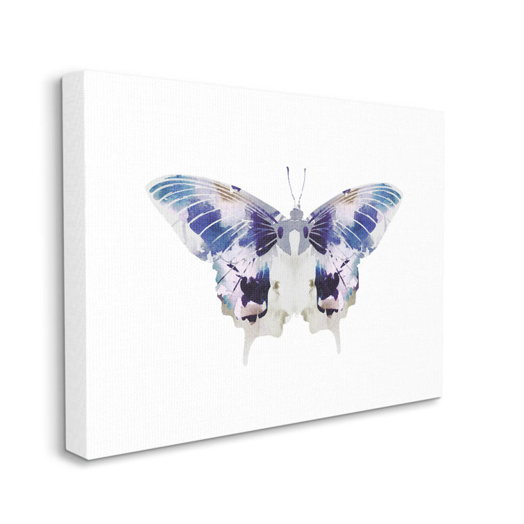 Stupell Industries Vivid Purple Butterfly Insect Canvas Wall Art By ...