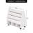 Double Sided Mobile Bookcase Display Stand,4 Tier Wood Open Book Shelf Magazine Bookshelf,Retro-1190865948