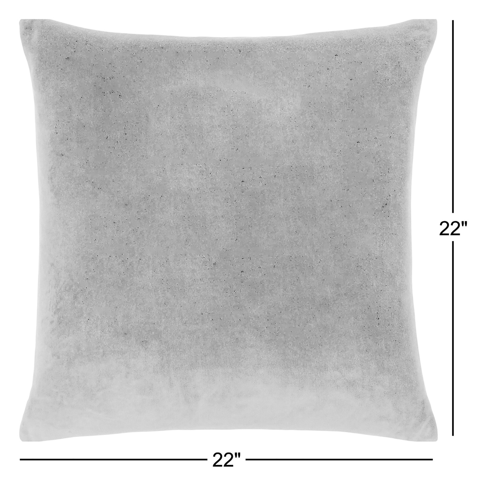 Denny Velvet Throw Pillow , 22"H x 22"W, Polyester/Polyfill, Prussian Blue