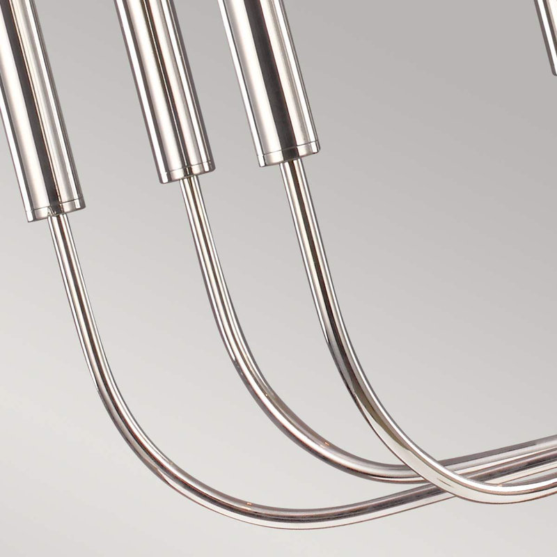 Reign 9 - Light Candle Style Chandelier, Polished Nickel
