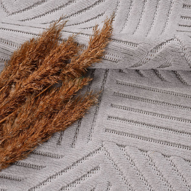 Tapis moderne / abstrait beige lavable à la machine antidérapant, Tapis de couloir 3 pi 4 po x 8 pi 3 po