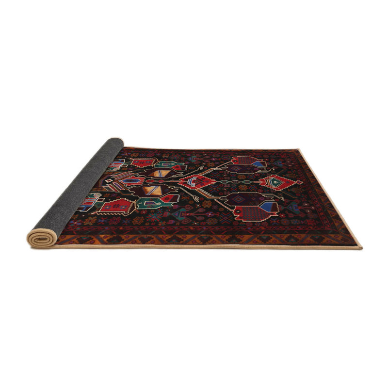 Tapis noir Southwestern, Rond 7 pi