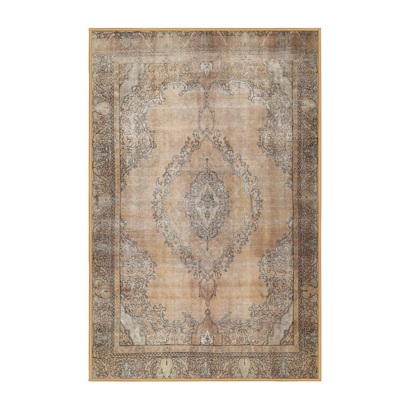 Tapis beige en laine Kisag, Rectangle 8 pi x 12 pi