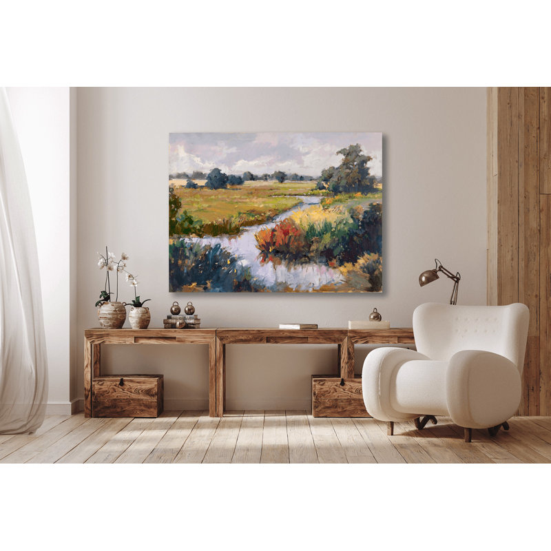 MARSH PASSAGE MARSH PASSAGE - Unframed Print on Canvas, 30" H x 40" W x 1.5" D, Black Framed Canvas