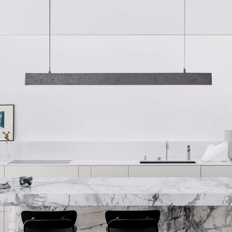 1-Light Shaded LED Linear Chandelier