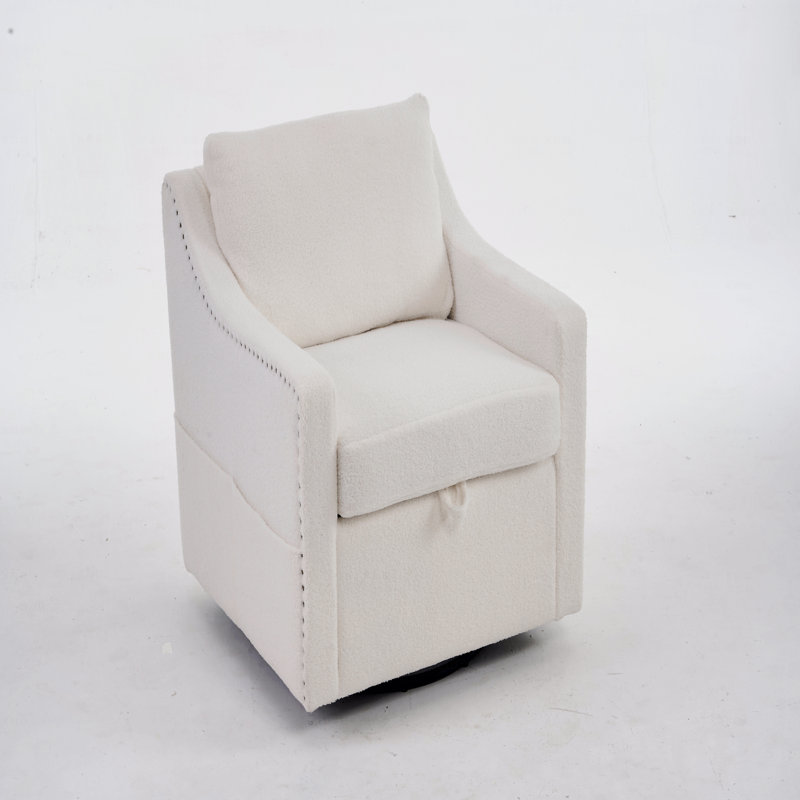 Chaise d'appoint pivotante avec fauteuil simple rembourré avec dossier pour le salon