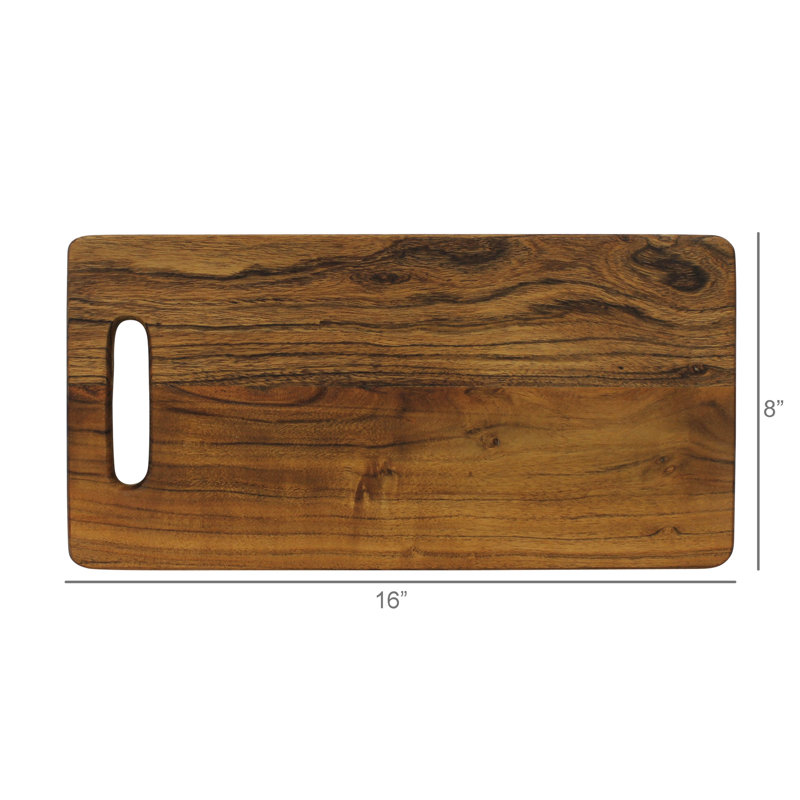 Planche à découper avec poignée découpée - Lrg, 16 po x 8 po