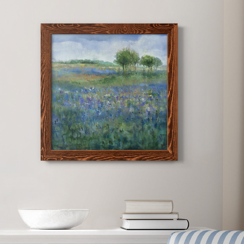 " ROLLING HILL ", 17" H x 17" W x 1.5" D, Maple Framed