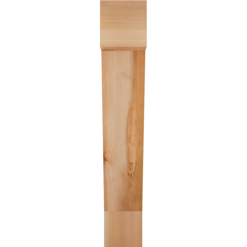 Support de bloc traditionnel, Cèdre rouge de l'Ouest (scié brut), H 36 po x l 6 po x P 28 po