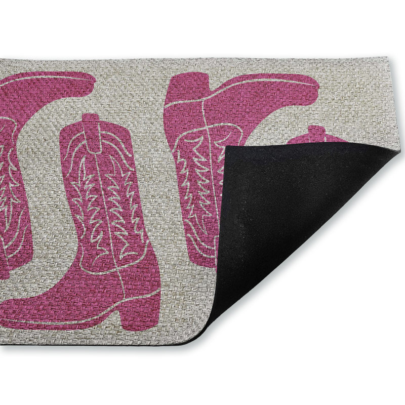 Paillasson d'extérieur à motif de bottes d'entrée, par Lil 'Rue, 18 po x 30 po, Règle d'entrée pour les bottes
