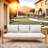 Oketa Acacia Wood Patio Sofa With Cushions