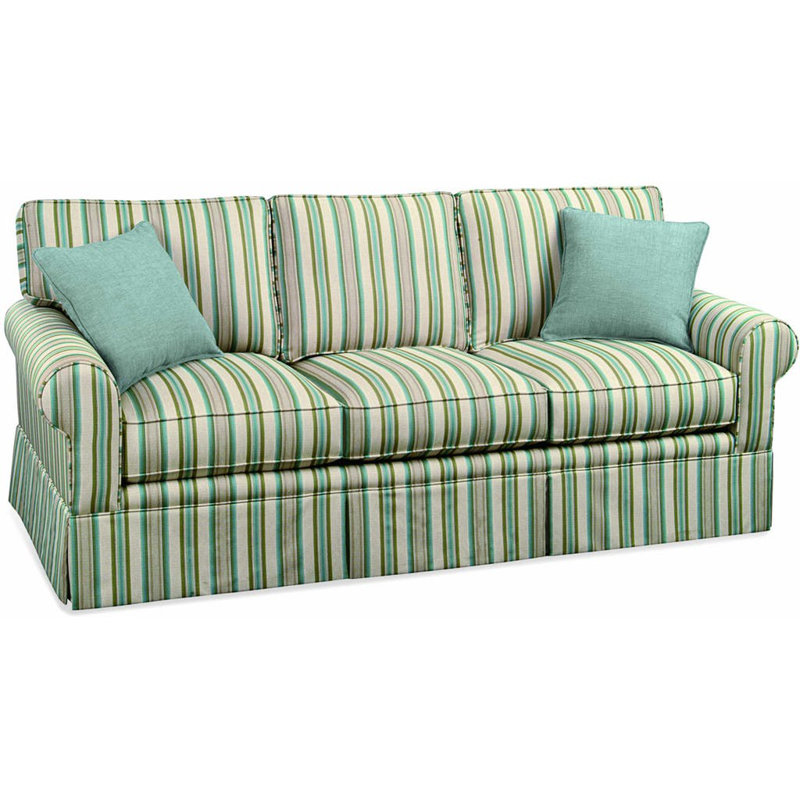 Benton 86'' Upholstered Sofa, Pink Chenille/Velvet Solid; 0809-14, 5" Innerspring Mattress