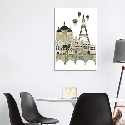 Paris 1 Piece Wrapped Canvas Wall Art