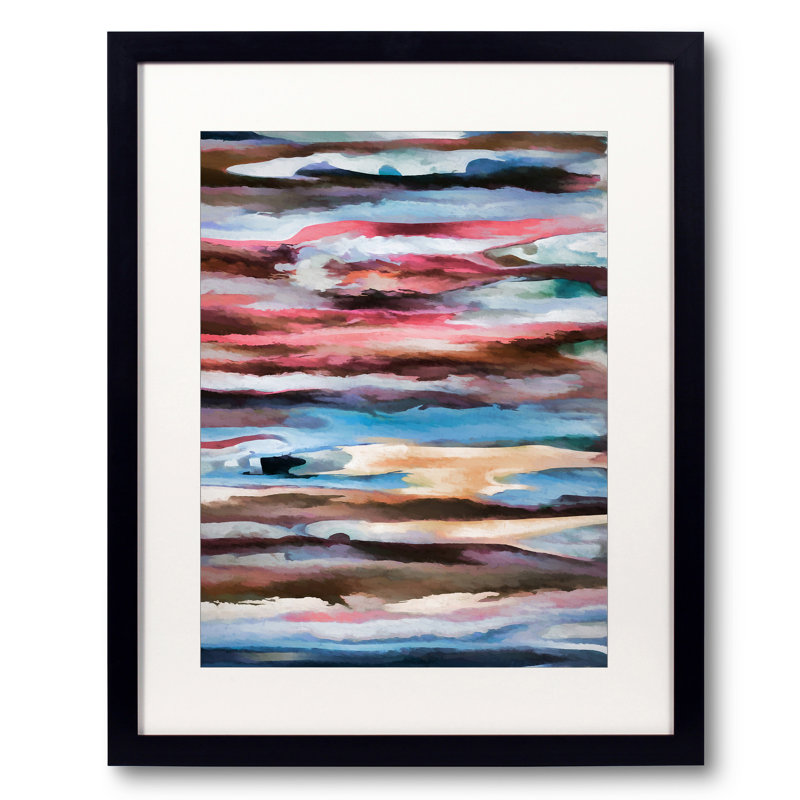 Abstract Composition 1000 Print by Angel Estevez, Black Framed Paper, 30" H x 24" W