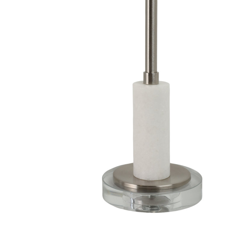 37" Bari Silver Marble Lamp
