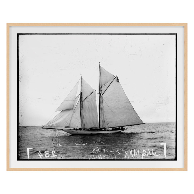 Open Seas 7 Print by THE Studio, 20" H x 24" W, Maple Framed