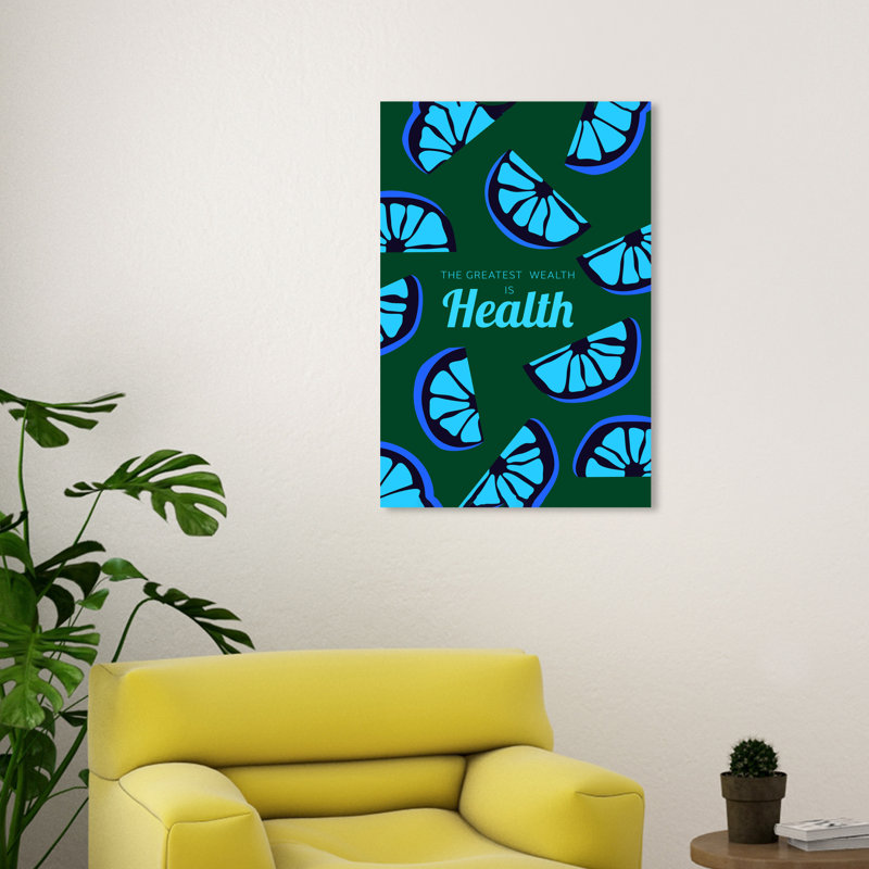 " Health Is A Treasure ", 30" H x20" W x 0.8" D