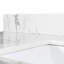 Meuble-lavabo en pierre reconstituée de 43 po x 22 po Waupaca - couleur marbre blanc, lavabo rectangulaire encastré en céramique, dosseret, trou de robinet