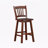 Nico Four Leg Swivel Counter Stool with Brown Finish, 38.2'' H X 15.2'' W X 15.96'' D