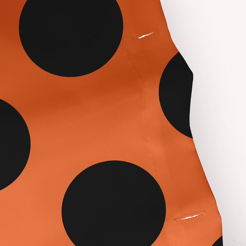 Rideau de douche à pois Isao par E by Design, Orange traditionnel
