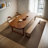 Modern Rectangular Arc Angle Solid Wood Dining Tables-1566489535