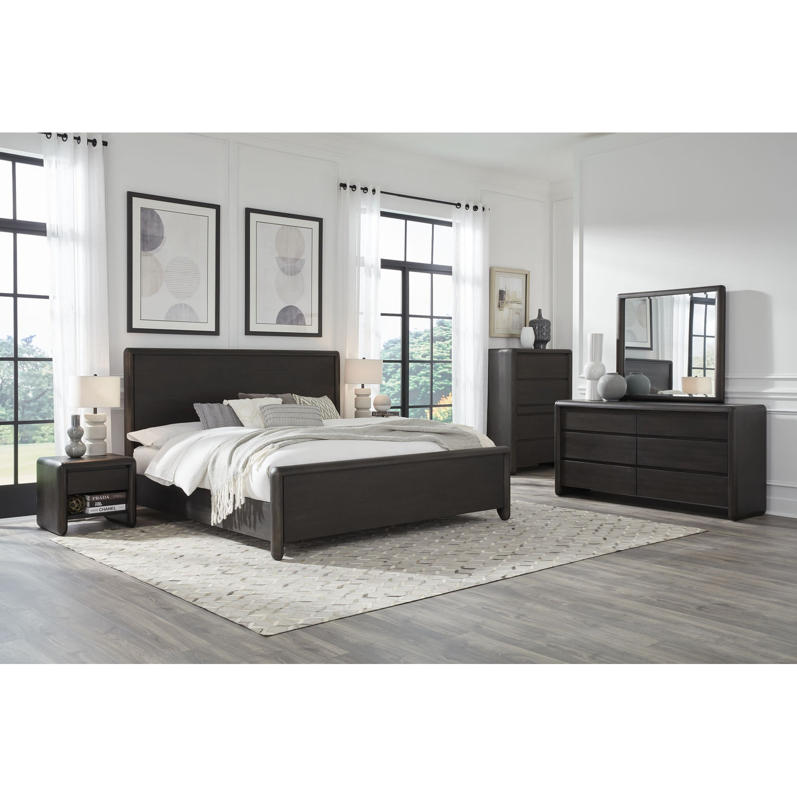 1-Drawer Acacia Nightstand