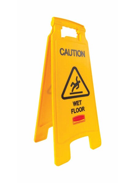 Rubbermaid Commercial Products Plastic Caution Wet Floor Sign | Wayfair