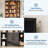75in Tall Bookcase with Doors and Open Shelves for Bedroom, Living Room, Study Room-143870037